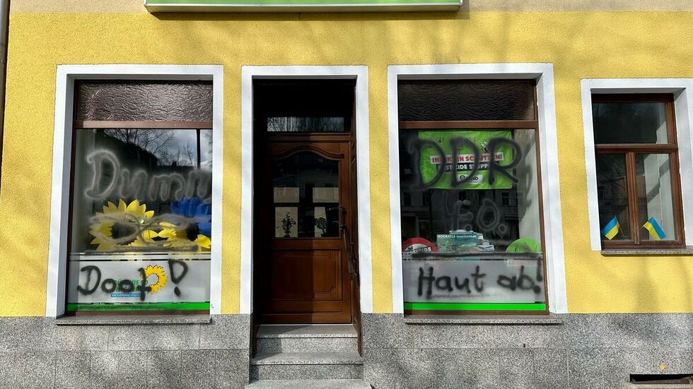 Das Büro der Grünen in Auerbach im Vogtland.