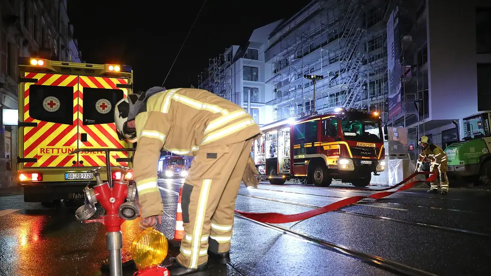 Im Einsatz waren die Kameraden der Wache Albertstadt.