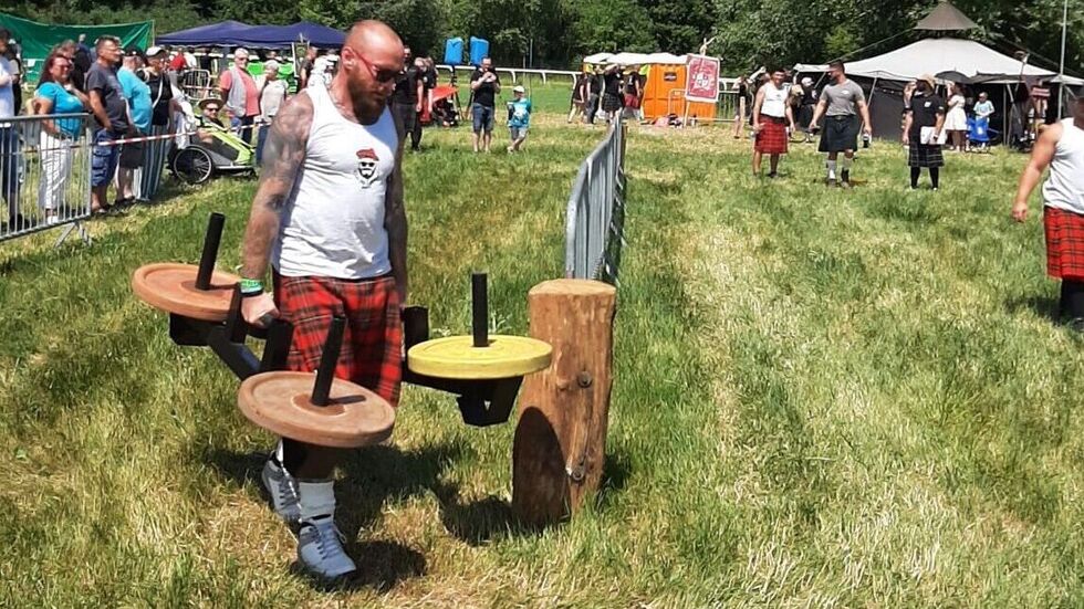 Auch das Gewichtetragen ist eine Disziplin bei den Highland-Games