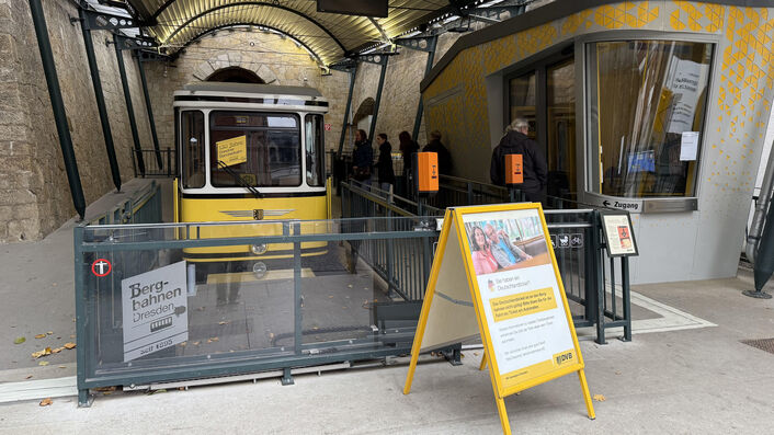 Die Standseilbahn befördert jährlich rund 380.000 Fahrgäste 