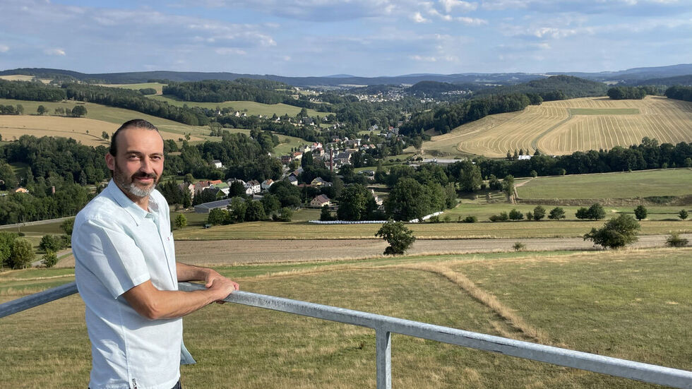 Blick vom Turm ins Erzgebirge